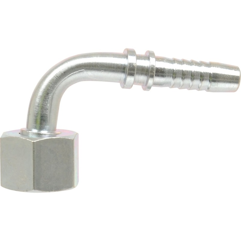 Dicsa Metric (French Gas) 24 Hose Insert 3/8'' x M20 x 1.5 Female Thread 90 Swept Swivel | Sparex Part No.S.116905