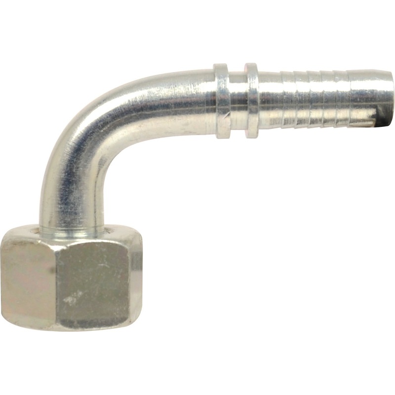 Dicsa Metric 24 Hose Insert 1/4'' x M16 x 1.5 (8S) Female Thread 90 Swept Swivel With O-Ring | Sparex Part No.S.116772