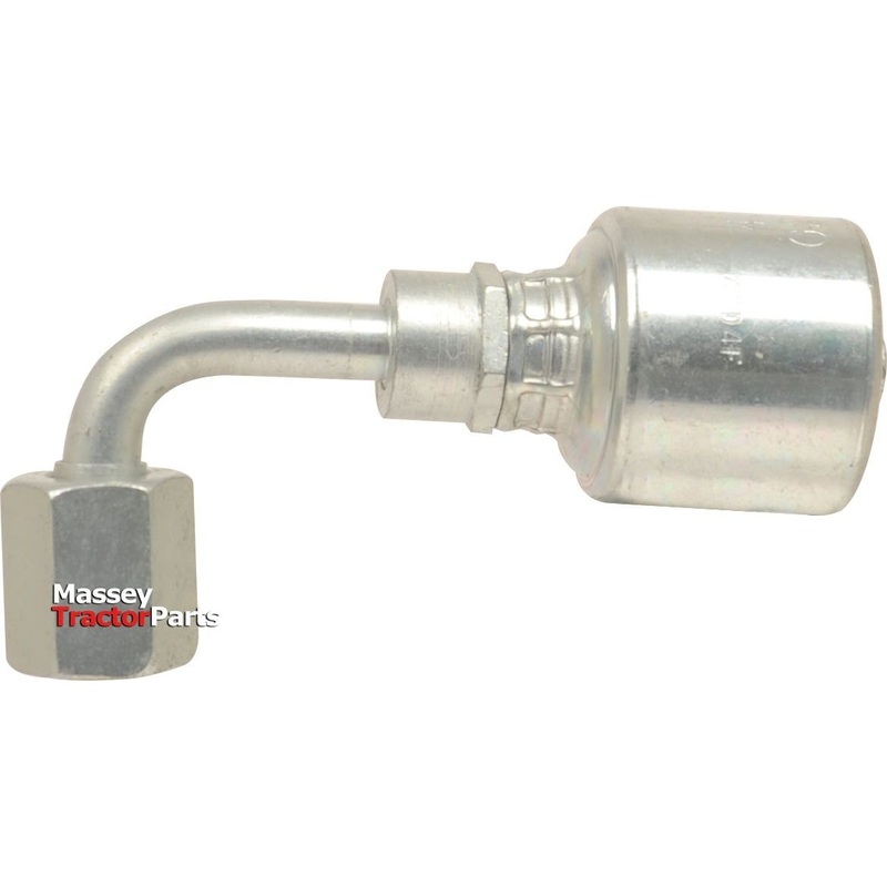 Gates JIC 37 Hose Insert 1/4'' x 1/2'' Female 90 Swept Swivel - S.116226
