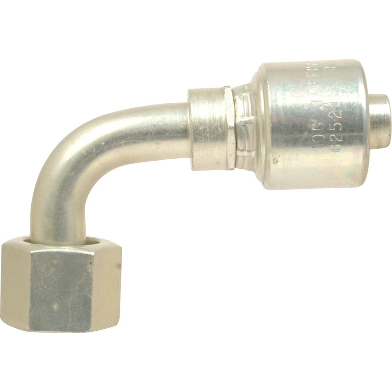 Gates ORFS Hose Insert 3/8'' x 1 3/16'''' Female 90 Swept Swivel - S.116409