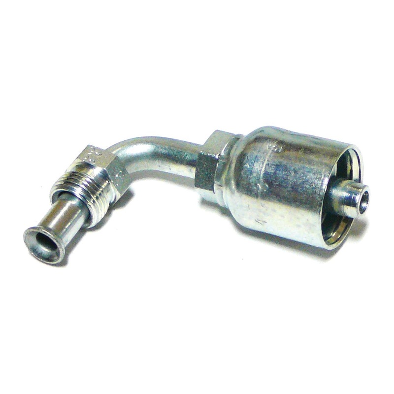 Parker UNF Hose Insert 3/8'' x 5/8'' x 18'' Male 90 Swept Swivel Flare - S.1281006
