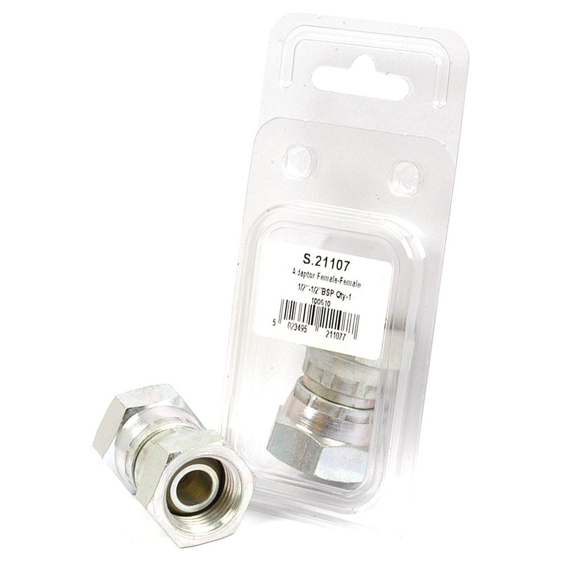 Hydraulic Adaptor 1/2'' BSP Swivel Female x 1/2'' BSP Swivel Female (Agripak 1 pc.) | Sparex Part No.S.21107