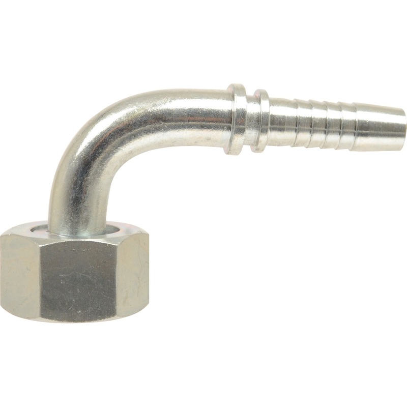 Dicsa Metric 24/60 Hose Insert 3/8'' x M18 x 1.5 (12L) Female Thread 90 Swept Swivel | Sparex Part No.S.116891