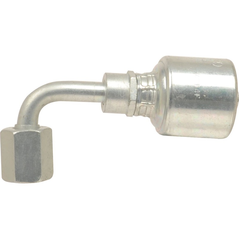Gates JIC 37 Hose Insert 3/4'' x 1 1/16'' Female 90 Swept Swivel - S.116244