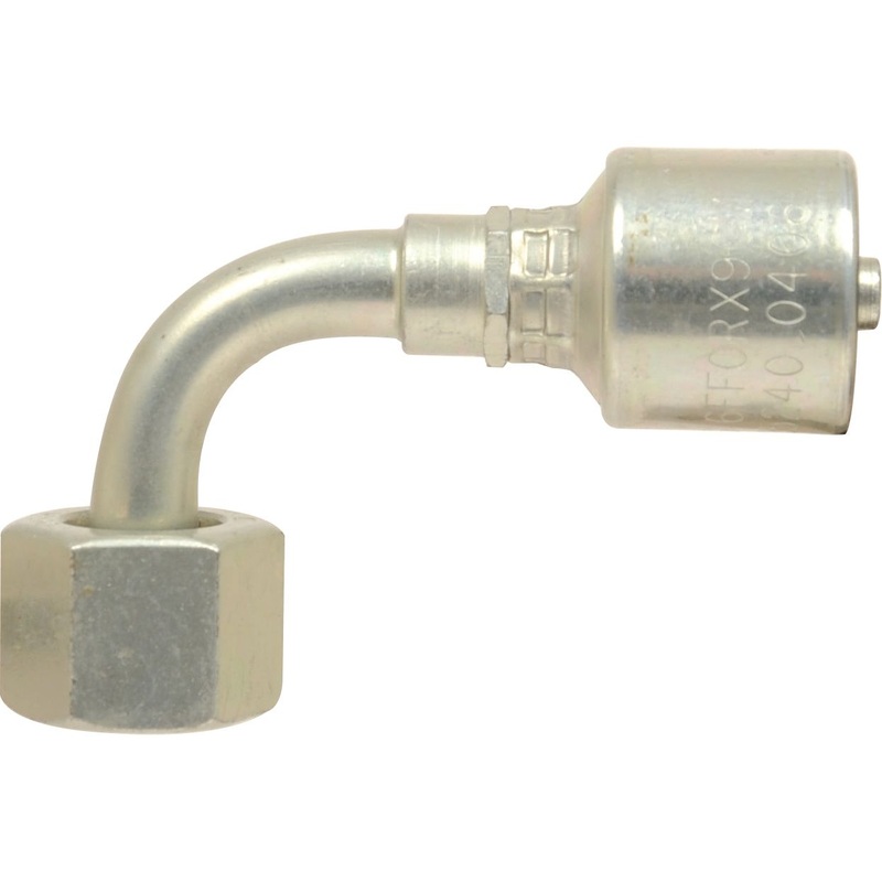 Gates ORFS Hose Insert 1/2'' x 1 3/16'''' Female 90 Swept Swivel - S.116410
