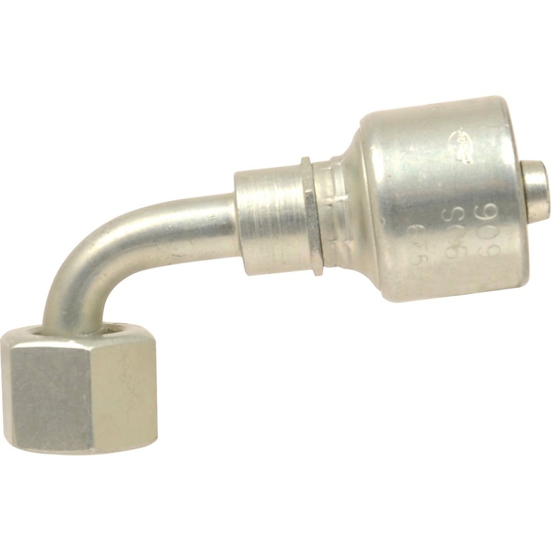 Gates ORFS Hose Insert 3/8'' x 11/16'''' Female 90 Swept Swivel - S.116419