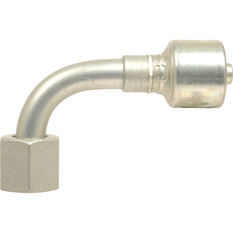 Gates JIC 37 Hose Insert 3/8'' x 9/16'''' Female 90 Swept Swivel - S.116231